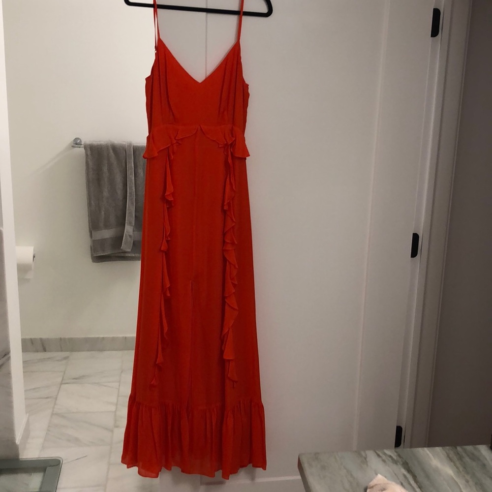 L’AGENCE silk orange evening dress! Size 6